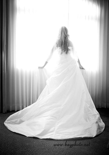 Calli in the wedding dress